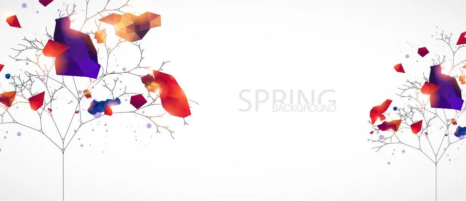 Abstract nature background. Vector tree. Geometric composition for design wor Stock Illustration
