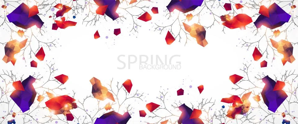 Abstract nature background. Vector tree. Geometric composition for design wor Stock Illustration