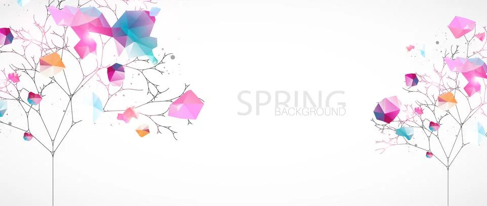 Abstract nature background. Vector tree. Geometric composition for design wor Stock Illustration