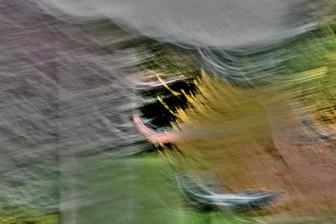 Abstract nature blur using intentional camera movement Stock Photos