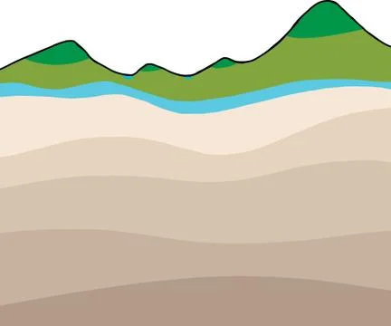 Abstract nature cross-section Stock Illustration