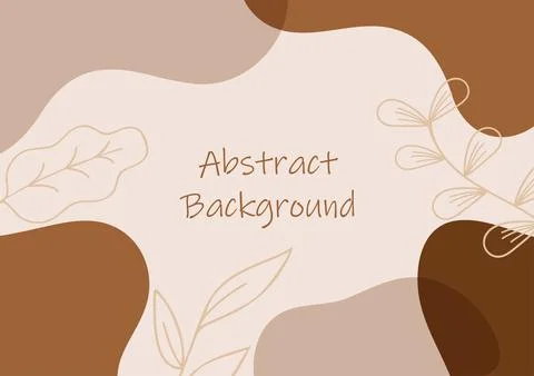 Abstract nature elements, organic shape, earth tone color background, vecto.. Illustrazione stock