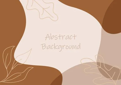Abstract nature elements, organic shape, earth tone color background, vecto.. Illustrazione stock