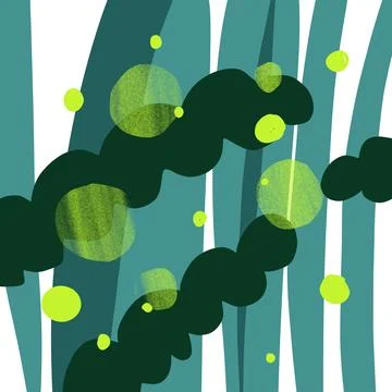 “Abstract Nature-Inspired Background” — Turquoise and Green Tones Illustrazione stock