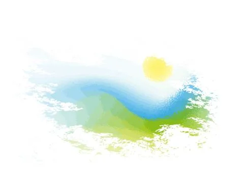 Abstract nature landscape Illustrazione stock