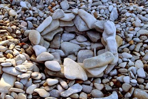 Abstract nature pebbles background. Texture of blue pebbles. Stone backgrou.. Stock Photos
