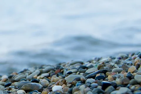 Abstract nature pebbles background. Texture of blue pebbles. Stone backgrou.. Stock Photos