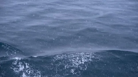 Abstract Nature Snow Over Ocean Beautiful Slow Motion White Snow Flakes Stock Footage 277920432