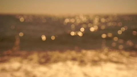 Abstract nature summer ocean sunset sea background. Small waves on water surface Stock Footage 161543522