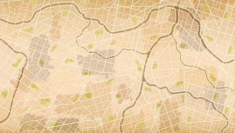 Abstract navigation plan of urban area. Generic city map with signs of streets Stock Illustration