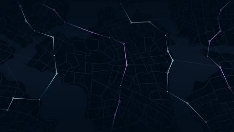 Abstract navigation plan of the urban area depicted as a simple scheme with Stock Illustration