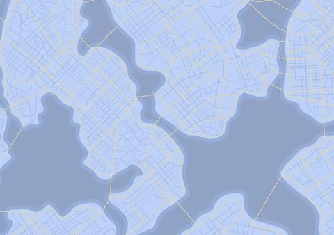 Abstract navigation plan of urban area. Generic city map with signs of streets Stock Illustration