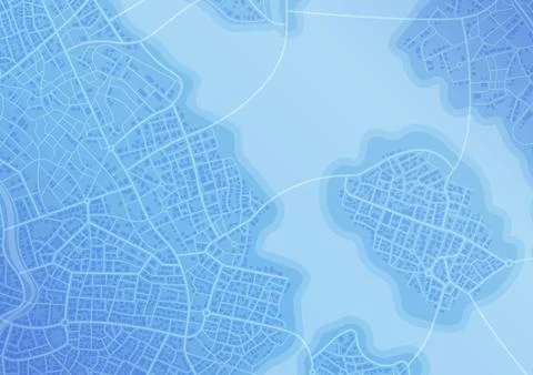 Abstract navigation plan of urban area. Generic city map with signs Ilustração Stock