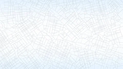 Abstract navigation plan of urban area. Generic city map of streets, roads. Ilustração Stock