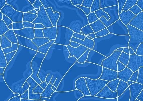 Abstract navigation plan of the urban area depicted as a simple scheme Stock Illustration