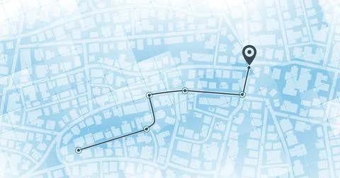 Abstract navigation plan of urban area. Location with GPS map. Stock Illustration