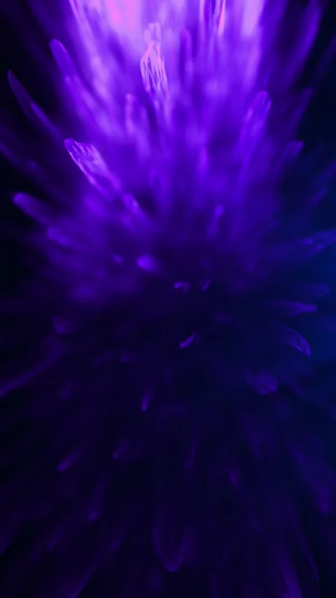 Abstract navy and violet glowing crystal burst with elongated translucent s.. Stock Footage 327987115