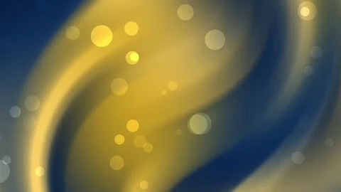Abstract navy blue and gold background waves with soft blurry light circles Video stock 336650079