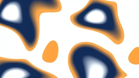 Abstract Navy Blue and Orange Folded Fluid Flow Background Stock Footage 341609186