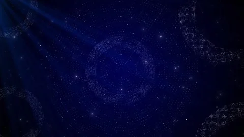 Abstract navy blue background luxury golden elements. Golden circular ring blue Video stock 312676719