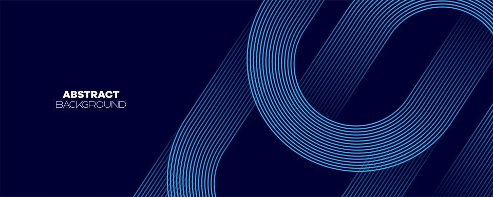 Abstract Navy Blue Gradient with Glowing Lines Geometric Diagonal Background Stock Illustration