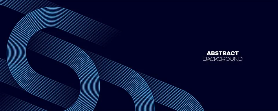 Abstract Navy Blue Gradient with Glowing Lines Geometric Diagonal Background Stock Illustration