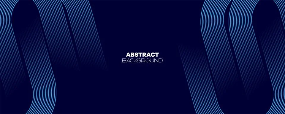 Abstract Navy Blue Gradient with Glowing Lines Geometric Diagonal Background Stock Illustration