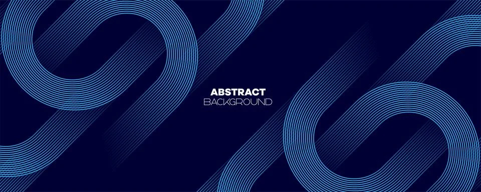 Abstract Navy Blue Gradient with Glowing Lines Geometric Diagonal Background Stock Illustration