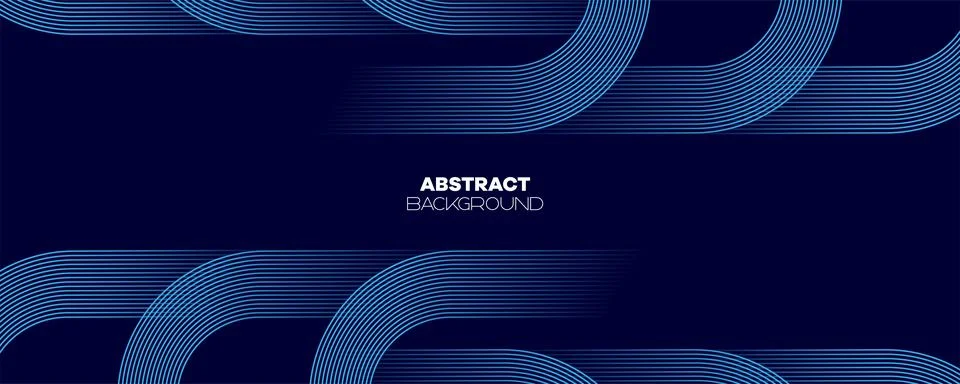 Abstract Navy Blue Gradient with Glowing Lines Geometric Diagonal Background Stock Illustration