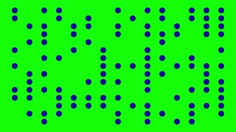Abstract Navy Digital Dot Animation on Green Screen Stock Footage 328338273