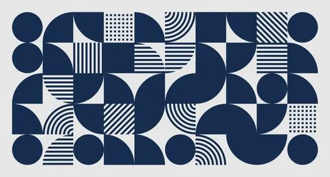 Abstract Navy Geometric Pattern Stock Illustration