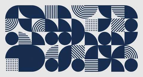 Abstract Navy Geometric Pattern Stock Illustration