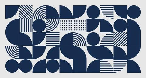 Abstract Navy Geometric Pattern Stock Illustration