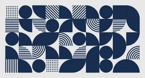 Abstract Navy Geometric Pattern Stock Illustration