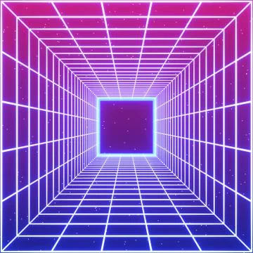 Abstract neon 80 style background ,purple and pink 3d rendering Illustrazione stock