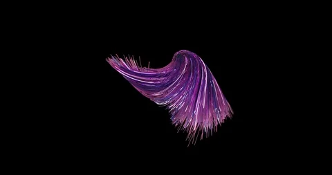 Abstract neon alpha matte lines forming animation motion graphics Stock Footage 96069856