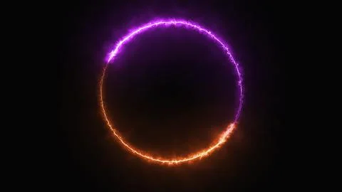 Abstract neon and fire motion circle light effect. Abstract Light Effect El.. Stock Illustration