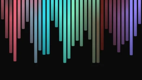 Abstract Neon Audio Visualizer Equalizer Background Stock Footage 336267976