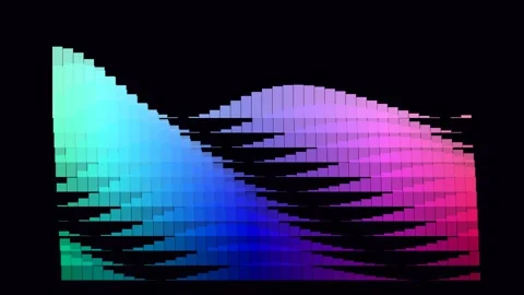 Abstract Neon Audio Wave Equalizer and Digital Data Visualization Stock Footage 340341298