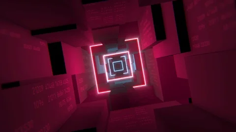 Abstract neon background. Binary code.Artificial Intelligence.Digital technology Video stock 111406469