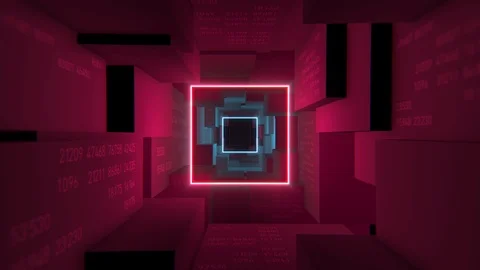 Abstract neon background. Binary code.Artificial Intelligence.Digital technology Video stock 111406470