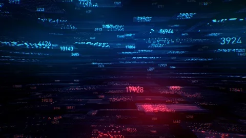Abstract neon background. Binary code.Artificial Intelligence.Digital technology Video stock 111406528
