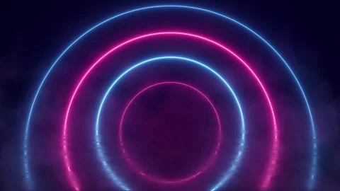 Abstract neon background with colorful arc of light. Futuristic studio concept Stock-Footage 242429853