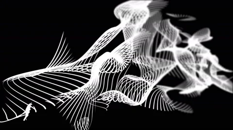 Abstract neon background dancing particle loop white black Stock Footage 62845913