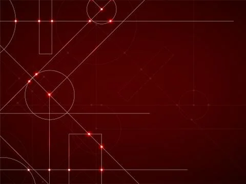 Abstract neon background of engineering drawing Stock Illustration