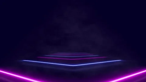 Abstract neon background with glowing arrows showing forward direction Stock Footage 233657169