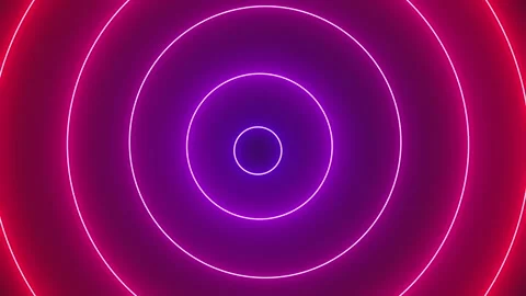 Abstract neon background with glowing circles Stock Footage 183918053