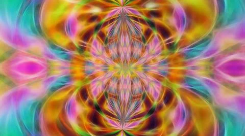 Abstract neon background with glowing pattern. Stock Illustration