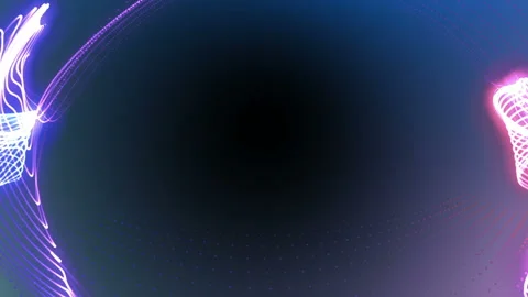Abstract neon background. Inside the sphere. luminous swirling. Glowing spiral Stock Footage 89072951