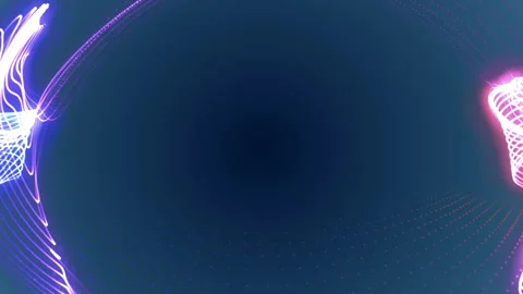 Abstract neon background. Inside the sphere. luminous swirling. Glowing spiral Stock Footage 89073394